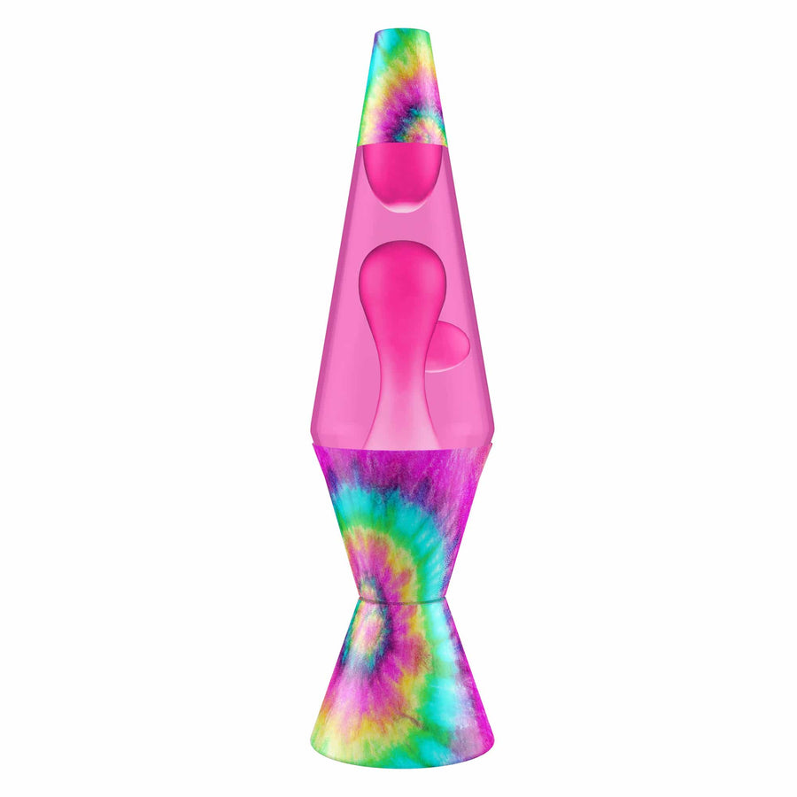 14.5″ LAMP – TIE DYE PINK SPIRAL A8
